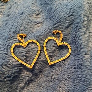 Gold Heart-Shaped Earrings